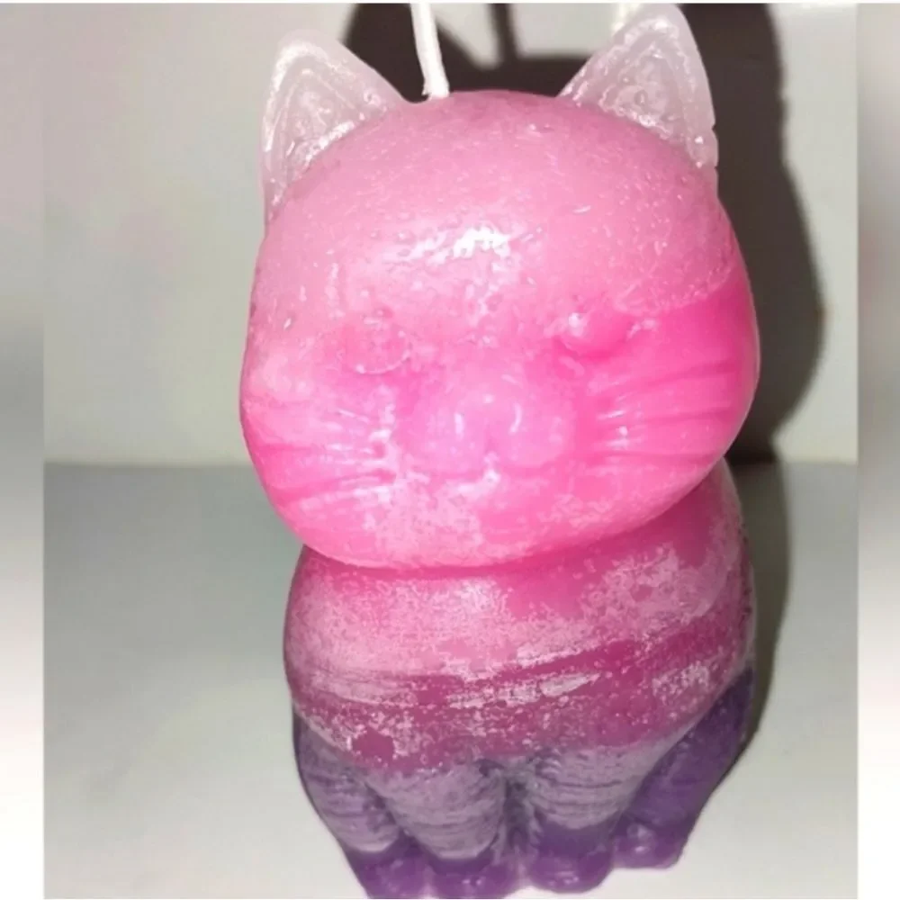 Hand crafted limited edition Pink candle from our Cat Lady candle collection